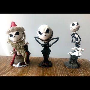 SET OF (3) NECA NIGHTMARE BEFORE CHRISTMAS JACK HALLOWEEN FIGURES/FIGURINES